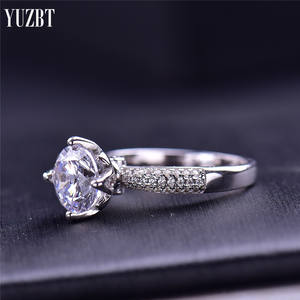 Bague de mariage en argent 925, 2 Carat, brillant, testé, couleur D, Moissanite, <span class=keywords><strong>Paris</strong></span>, rencontre d'amour, bijoux fins - Product Image 3