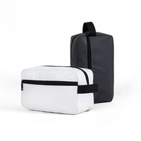 Sac éponge rétro avec logo personnalisé sacs à cosmétiques de voyage en papier DuPont recyclables écologiques trousse de toilette vintage en papier à fermeture éclair pour hommes