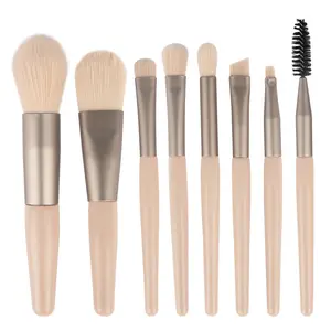 Manufacturers Special Cosmetics Beauty Tools Wooden Handle Fluffy Girls Foundation Best Make Up Brushes