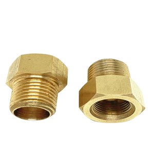 Conexiones de latón roscadas para tuberías de agua, sistema de fontanería, adaptador de acoplamiento hexagonal reductor, macho BSPT, conector liso de baja torsión - Product Image 1