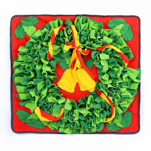 Tapis de renifflement pour animaux de compagnie, tapis d'entraînement, jouets interactifs pour chiens, tapis de renifflement carré pour l'alimentation par le nez, série de Noël - Product Image 3