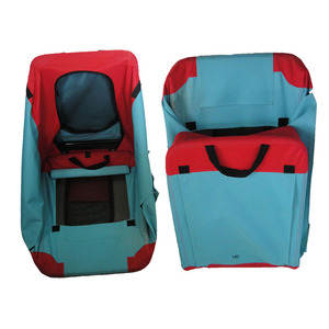 <span class=keywords><strong>Cage</strong></span> de voyage pliante de luxe à 3 portes pour animaux de compagnie chien chenil intérieur à côtés souples motif solide caisse souple plateau en plastique boîte à palettes emballage - Product Image 4