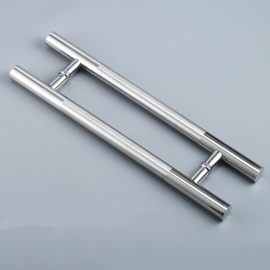 Chinese Round Tube Office Building <strong>Door</strong> Stainless Steel Glass Office <strong>Door</strong> Hollow Long Handle - Product Image 1