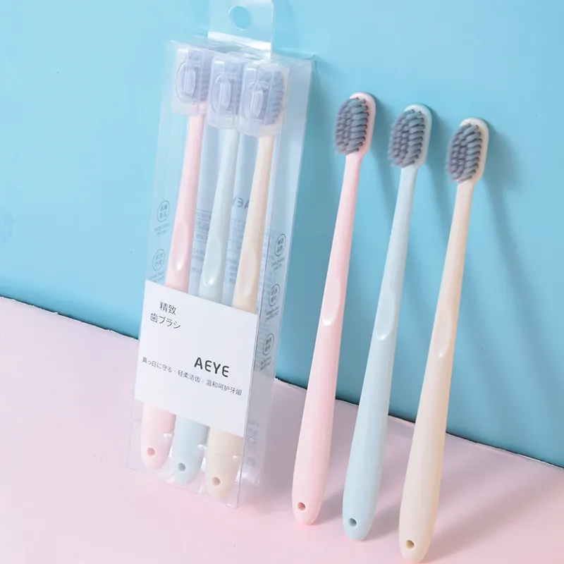 Escova de dentes personalizada 3 em 1, para viagem, hotel, macia, com logotipo, eco-amigável, reciclada, de plástico, ae9232, venda imperdível