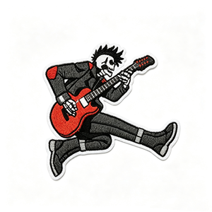 Parches Personalizados Estilo Punk, Tema Musical de Rock, Calavera Negra, Parches Bordados Termoadhesivos para Chaquetas y <span class=keywords><strong>Ropa</strong></span> - Product Image 5