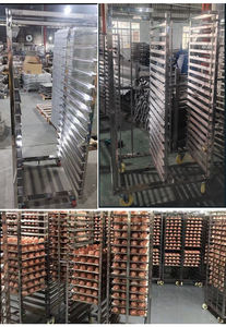 Troli Panggang Baja Anti Karat 16/32 Loyang dengan Rak Pendingin Tahan Lama untuk Trailer Makanan Bertenaga Listrik Hotel - Product Image 3