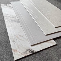Vente directe d'usine, marches d'escalier intérieures modernes 480*1200, carreaux de porcelaine antidérapants pour escalier, épaisseur 10 mm, texture imitation bois