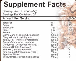 Café Orgánico con Hongos, Complejo de Hongos en Polvo Instantáneo con Melena de León, Cola de Pavo, Reishi y Cordyceps - Product Image 2