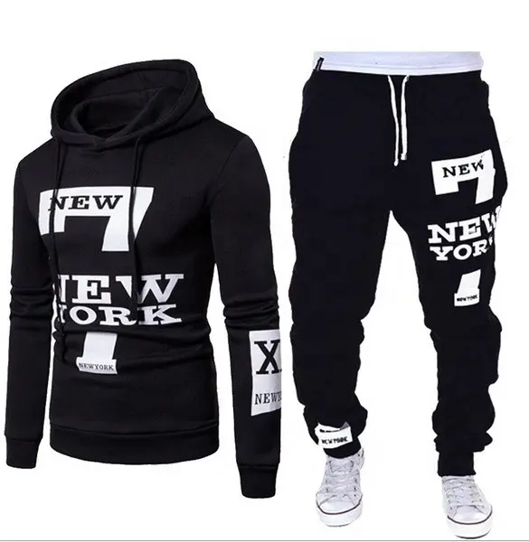 Plus Size Outdoor Sport Männer Sportswear Trainings anzug Männer 2 Stück Set Hoodie Sets Männer