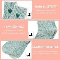 Chaussettes en laine tricotées douces, confortables et chaudes pour femme, respirantes, en coton, décontractées, pour l'hiver, à épaisseur standard, avec bordure parfaite