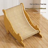Mobilier pour chat d'angle triangulaire en carton, gain de place, avec griffoir, lit de repos double couche, jouet et boule, protection pour meubles
