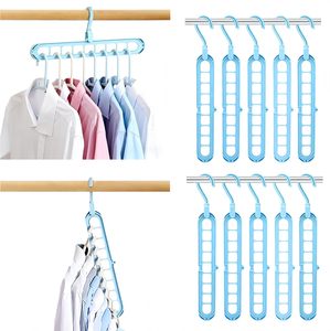 Organizador de Armario Plegable de Plástico de 9 Agujeros, Duradero, de un Solo Nivel, para Montar en la Pared, Perchero para Ropa - Product Image 1