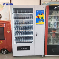 Distributeur automatique combiné avec écran tactile 21,5 pouces, SDK personnalisable, couleur au choix, disponible 24h/24 et 7j/7, pour la vente de nourriture, de boissons, de cartes, de billets et d'articles de détail