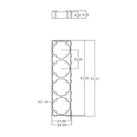 Soporte Modular Ignífugo de ABS+PC 1x4 para Baterías 21700, Conector de Encaje para Paquetes de Baterías LiFePO4 y Li-ion DIY