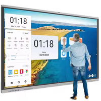 Tableau numérique intelligent interactif à écran tactile de 110 pouces pour l'utilisation en classe Accessoire d'affichage de tableau blanc pour salle de classe