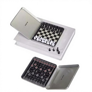 Mini <span class=keywords><strong>Scacchi</strong></span> Cinesi Pieghevoli Magnetici Portatili <span class=keywords><strong>in</strong></span> <span class=keywords><strong>Metallo</strong></span> Gioco di Intelligenza per Adulti Studenti Bambini Scatola <span class=keywords><strong>in</strong></span> Ferro - Product Image 1