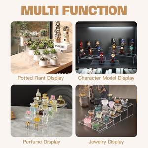 แท่นวางโชว์อะคริลิคแบบเลื่อน10ชุดแท่นวางสี่เหลี่ยมใสสำหรับโชว์เครื่องประดับและคัพเค้ก - Product Image 2