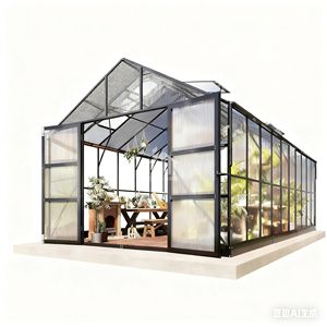 Serre en alliage d'aluminium PRO de 10 pieds de large - Portes à double battant et grandes ouvertures de toit pour jardin domestique/pépinière - Product Image 2