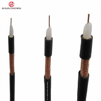 Câble coaxial RF isolé en PE solide 50 Ohm SYV-50-1/2/3/5/7/9/12, câble coaxial en cuivre toronné pour câble vidéo