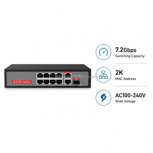 สวิตช์อีเธอร์เน็ต 8 พอร์ต PoE รุ่น SF1700‑FF08021GP กำลังไฟในตัว 120W 2GE+1GX SFP อัปลิงค์ สวิตช์เครือข่ายแบบไม่ต้องจัดการระยะไกล 250 ม. - Product Image 1