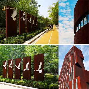 แผ่นโลหะฉลุลายเลเซอร์ EX694 สำหรับทำฉากกั้นสวน ทำจากเหล็กคอร์เทน ตัดด้วยเลเซอร์ พร้อมบริการเชื่อมและปั๊มขึ้นรูป - Product Image 5