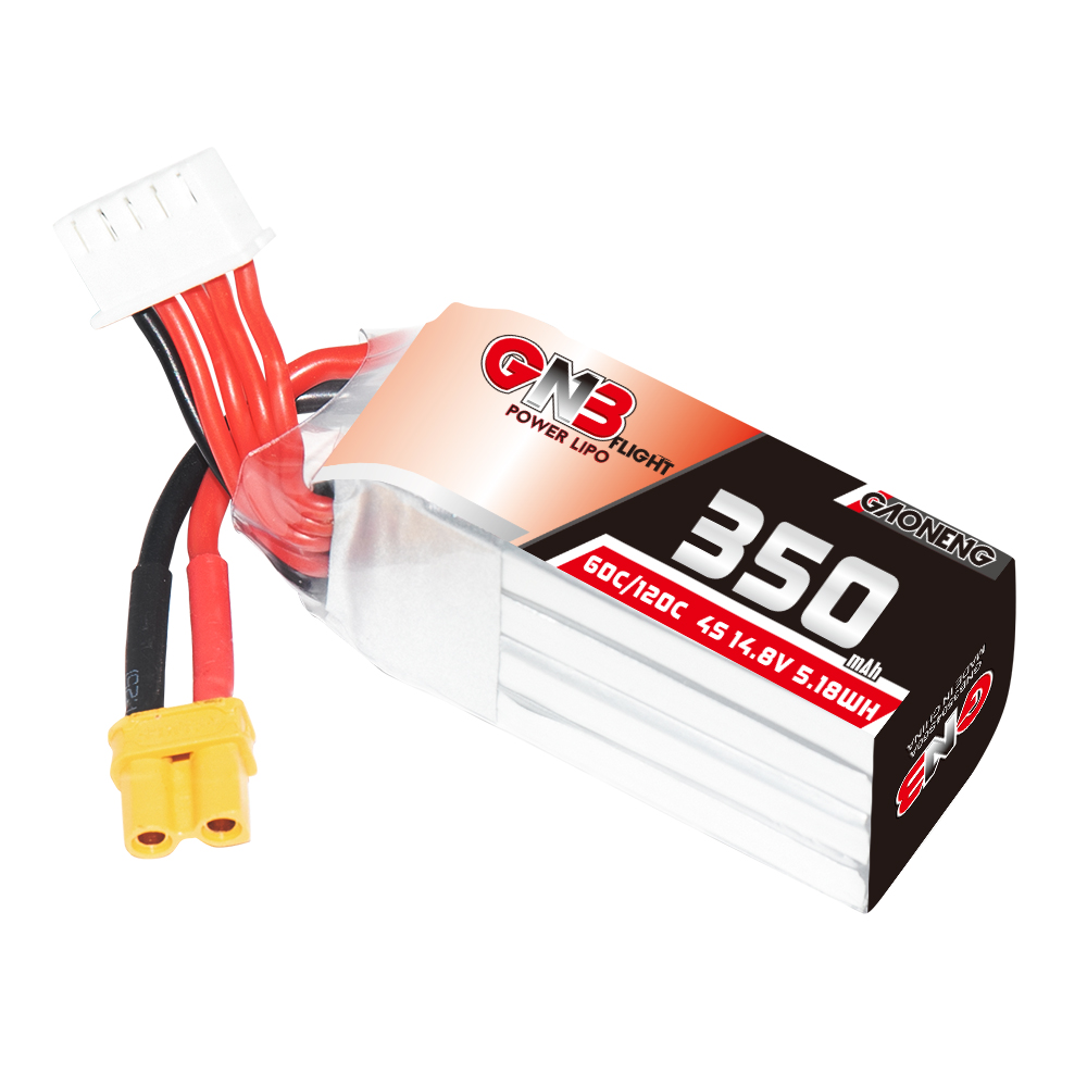 GNB GAONENG 4S 14,8 V 350 мА/ч, 60C 120C XT30 RC LiPo аккумулятор FPV Дрон литий-полимерный аксессуары Запчасти уав воздушный Квадрокоптер модели DIY с видом от первого лица