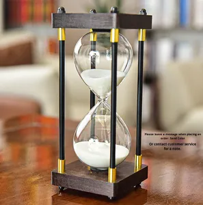 <span class=keywords><strong>Sablier</strong></span> en verre borosilicate de haute qualité, résistant aux chutes pour enfants, 15/30/60 minutes, moderne, simple, rétro, forme géométrique créative - Product Image 4
