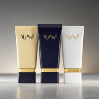 Tube cosmétique ovale en plastique brillant recyclable de luxe de 100 ml et 150 ml pour la crème solaire, l'emballage des soins de la peau, le fond de teint BB, la lotion, la crème