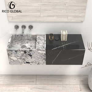 Lavabo de pared de gama alta Empalme de piedra natural Producto de lavabos Premium - Product Image 3