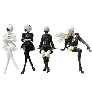 4 Styles 14CM Figurines Manga NieR Automata assises, Statues de dessin animé A2 2B 9S, Figurines PVC sexy de filles, Figurines d'anime, Jouets cadeaux - Product Image 1