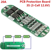 3S 20A batería de litio de iones de litio profesional 18650 cargador PCB BMS Placa de protección para Motor de taladro 12,6 V Módulo de celda Lipo