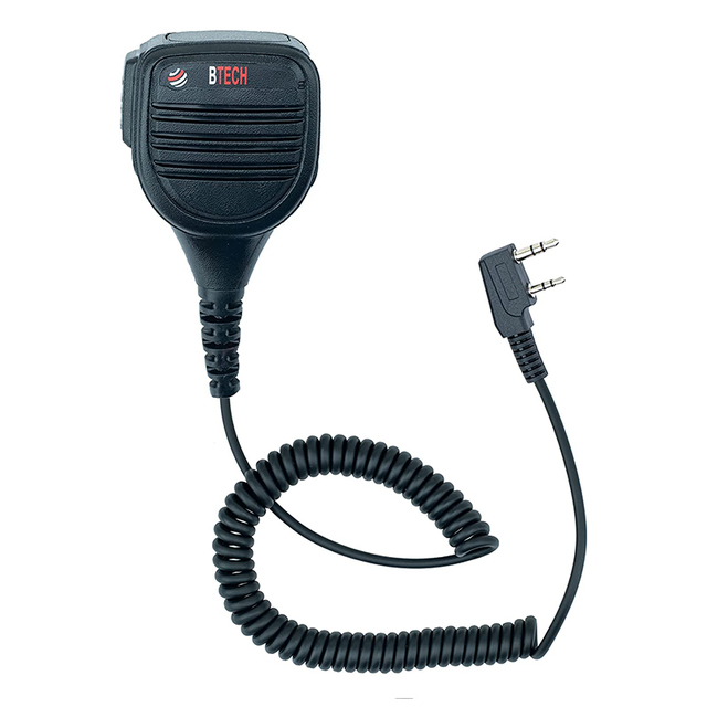 BTECH QHM22 Platinum Series IP54 Rainproof Shoulder Speaker Mic for BaoFeng BTECH Kenwood Radios