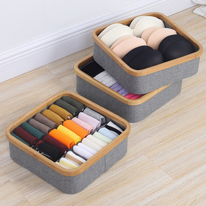 Clothing Organizer Rectangle Foldable <b>Storage</b> <b>Box</b> For Wardrobe Clothes Pants Fabric Cotton <b>Linen</b> Standing Type - Product Image 3