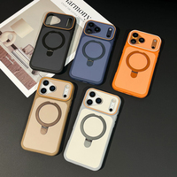 Coque de téléphone magnétique color-block style original avec béquille pliable pour iPhone 17 Pro Max, 17 Air, 17, 16, 15 Plus