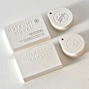 Biglietti da Visita 3D Goffrati Personalizzabili, Stampa Letterpress su Carta Artistica, Biglietti di Ringraziamento Personalizzati in Varie Forme e Dimensioni - Product Image 3