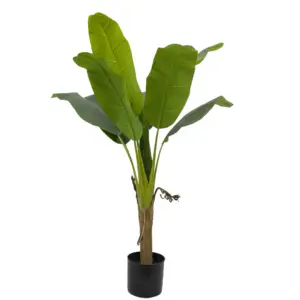 Plastica simulata di 125cm 10 foglie piante inodore ornamentale giardino arredamento realistico pianta artificiale Musa basjoo banano albero
