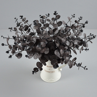 Vente en gros de branches d'eucalyptus artificielles en soie, tiges de Dollar d'Argent, pour centre de table, décoration de mariage et de maison, plantes artificielles