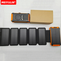 Kustom 20000mAh pengisian daya Cepat tahan air Ultra ramping nirkabel Solar Bank daya 20W Output Built-In empat kabel Laptop ponsel
