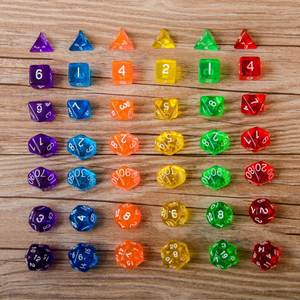 ชุดลูกเต๋าอะคริลิกแกะสลัก 7 ชิ้น รูปทรงหลายเหลี่ยม มุมฉาก สำหรับเกม DND RPG และเกมกระดาน ลดราคาพิเศษ - Product Image 3