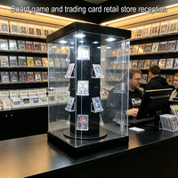 Présentoir rotatif personnalisé Fanghua en acrylique pour cartes à collectionner, idéal pour les comptoirs de magasins et les stands d'exposition