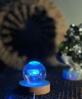 Großhandel Moderne Runde Holz-LED-Lichtbasis Elektrische Stromquelle Lampenhalter für Kristalldisplay Holzständer