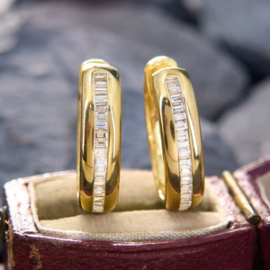Orecchini a Cerchio Minimalisti con Zirconi per Donne, Gioielli Eleganti per Uso Quotidiano - Product Image 2
