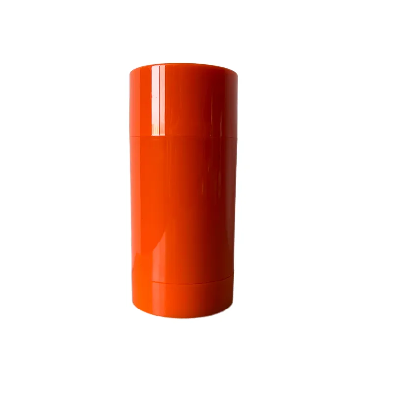 75g orange color natural deodorant gel container/Round Twist Up Salve Plastic Deodorant tube 15ml 30ml 50ml
