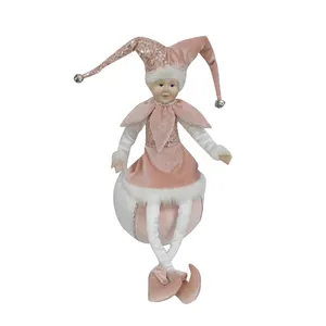 Фестиваль Ремесла поставщик эльфов плюшевые куклы украшения Рождественские анимированные рождественские эльфы кукла