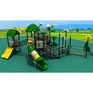 Parco giochi all'aperto con piante verdi scivoli tripli bambini giocano in sicurezza <span class=keywords><strong>divertimento</strong></span> impara a esplorare bene per i parchi - Product Image 2