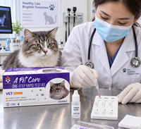 Cassette de test rapide triple FIV/FeLV/GIA pour chats – Dispositif de diagnostic vétérinaire pour antigènes et anticorps félin et Giardia