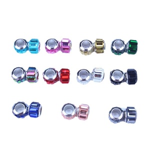 Decorazione per <span class=keywords><strong>Capelli</strong></span> Intrecciati Stile Coreano con Perline in Plastica/Resina Colorate a Foro Grande Accessori per Parrucche Fai-da-Te - Product Image 5