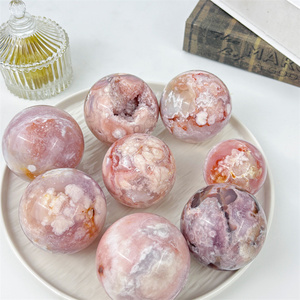 Bán trực tiếp từ nhà máy: Quả cầu đá thạch anh hồng đánh bóng tinh thể dùng để trang trí - Product Image 2