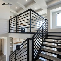 Rampe d'escalier horizontale en alliage d'aluminium sur mesure, moderne, pour villa, balcon et appartement - Installation DIY