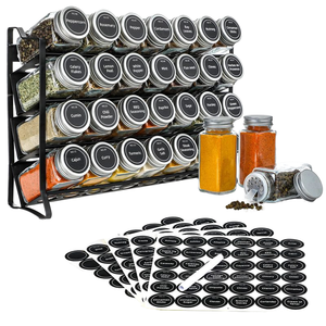 4 Tier Countertop Spice <strong>Rack</strong> Organizer <strong>Metal</strong> Kitchen Cabinet Pantry <strong>Wall</strong> <strong>Mount</strong> Foldable Spice <strong>Rack</strong> for Efficient Storage - Product Image 1
